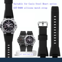 Resin Silicone watchband for Casio G-SHOCK Steel Heart GST-B400 Series Men Replacement Quick Release Strap Bracelet Accessories