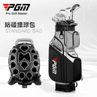 PGM Man Trolley PU Bag Wheels Male Standard Ball Cart Club Bag Sport Portable Large Capacity Golf Bag with Roof Golf Bag
