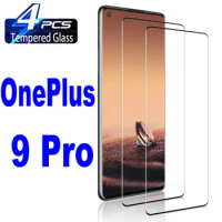 2/4Pcs Tempered Glass For OnePlus 9 Pro 11 12 10 Pro 8 Pro Curved Screen Protector Glass Film