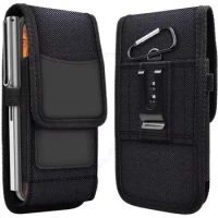Phone Pouch Waist Leather Bag For Asus ROG Phone 8 Pro Oxford Cloth Wallet Flip Case For Rog Phone 8 7 6D 5S Pro Zenfone 10 9Z 8