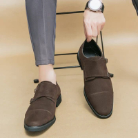 New Mens Loafers Male Comfortable Outdoor Casual Shoe Handmade Men's Driving Shoes 2024 Leather Fashion Monk Strap Shoes Men
