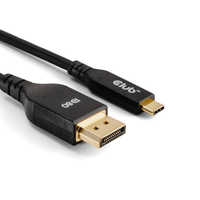 [5美國直購] Club3D CAC-1559 USB Type-C 公 轉 DP 2.1 公 連接線 - 1M 可雙向 VESA DP80認證