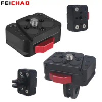 Quick Release Plate Clamp Fast Switch V Port for GoPro for Insta360 Drift Action Camera DJI Ronin RS Gimbal for 38mm Arca Tripod