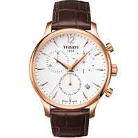 TISSOT T-TRADITION 極簡計時腕錶-白/42mm