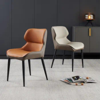 Chair household dining chair Italian minimalist dining chair Nordic dining chair back chair light luxury hotel negotiation table