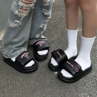 Dép quai ngang nơ dễ thương êm chân xé dán dép đôi couple đế cao 4cm kèm hộp-Hỗ Trợ Đổi Size owc4 tă