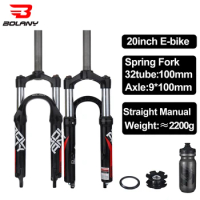 Bolany Folding Bike 20 Inch Suspension Fork Disc Brake BMX Kids Spring Forks Quick Release 9*100mm Bicycle Accessories