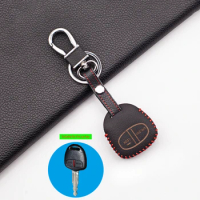 Hot Sale Carrying Leather cover wallet key remote case For Mitsubishi outlander ASX colt LANCER Grandis Pajero sport 2 buttons