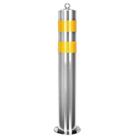 【冠和工程】不鏽鋼警示柱 65公分 分隔桿 反光柱 交通警示柱 SUSY650R-F(鋼管警示柱 反光防撞柱)
