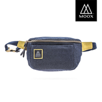 【澳洲穆克斯MOOX】 O12BY 厚磅單寧斜背包/腰包 自信藍黃