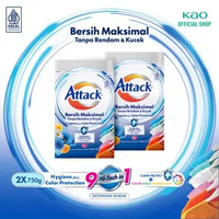Attack Hygiene Plus Deterjen Cair Semua Jenis Mesin Cuci 750ml [2 Pcs] - Sabun Cuci Baju Liquid