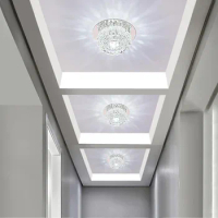 Modern LED Ceiling Light Aisle Lights Crystal Spotlights Downlights Embedded Ceiling Creative Corridor Living Room 3W