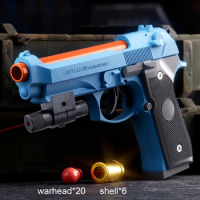 m92 2011 Blowback Shell throwing Empty hanging Continuous shooting Soft Bullet Launcher Toy Gun