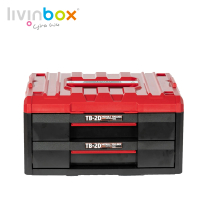 【livinbox 樹德】TB-2D 職人旗艦重載雙抽屜工具箱(工具收納/工具箱)
