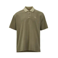 【Timberland】男款灰綠色短袖 Polo 衫|A42D5590-XXL
