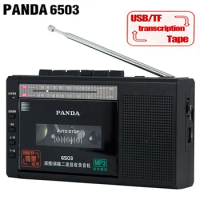 Panda 6503 Radio USB/TF Transcribe Recorder Tape Microphone Transcribe to USB/TF Card Music Player F