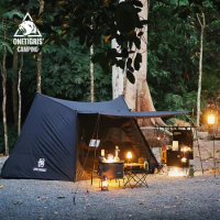 OneTigris NEBULA Camping Tent Black Tigris Series SOLO Backpacking Shelter for Bushcrafters &amp; Survivalists Hunting Hiking
