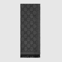 GUCCI 圍巾 Schal aus Strick mit GG Jacquard Muster