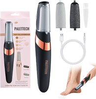 Foot Callus Remover Electric Callus Remover for Feet with Dual Roller Heads 2 Speeds & LED Light 3× 