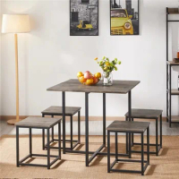 Dining Set with Table and Chair, Dinings Table and 4 Chairs, 5 Piece Dining Set