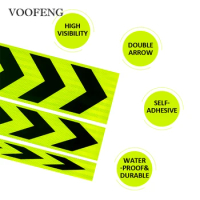 VOOFENG Double-Sides Arrow Reflective Sticker Car Truck Self-Adhesive Warning Tape for Road Safety Mark