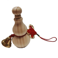 【十方佛教文物】葫蘆寶瓶{木雕}&amp;銅鈴掛飾(平安吉祥如意)
