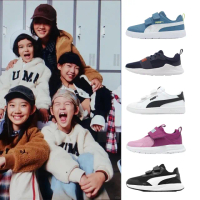 【PUMA】童鞋 運動鞋 慢跑鞋 休閒鞋 小童 中童 大童 魔鬼氈 黑白粉藍紅(39799201&)