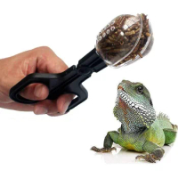 NOMO Reptile Transparent Clip Cleaning Tool Lizards Spider Reptile Bread Worms Insect Plastic Tongs 