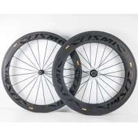 60 + 88mm Road bike carbon bike wheels 700C 25mm width riveter cycling road bicycle Wheelset carbon with basalt brake COSMIC