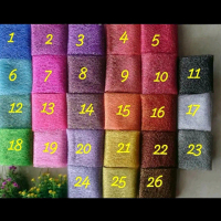 1 Pcs Kain Jala Gliter - Kain Motif Jala Gliter - Kain Jala Warna Warni Anti Kusut