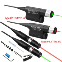 Green/Red Hunting Laser Dot Bore Sighter Aiming Pointer Kits For .177 to .50 &amp; 12GA Caliber Adapter Multi-Caliber Laser Sights