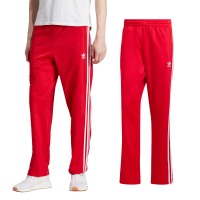 【adidas 愛迪達】Originals 男款 紅色 三葉草 基本款 棉褲 縮口 休閒 長褲 IJ7057