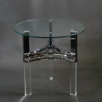 【貝瑞精品館】洋風 強化玻璃 咖啡圓桌 (直徑58cm x 高55cm)