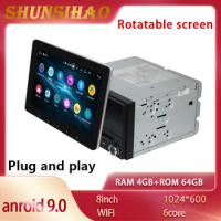 ShunSihao px6 2 DIN 8inch rotatable 6-core AHD 64GB Android 9 car DVD player radio universal car audio autoradio multimedia