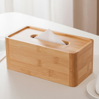 創意竹木紙巾盒簡約家用客廳抽紙盒餐廳紙巾收納盒茶幾桌面紙抽盒