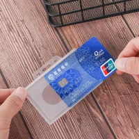 Acrylic Plastic Multi-use Hard Plastic Badge Work ID Card Holder Protector Cover Case ID Card Holder Useful Design Card Sleeve