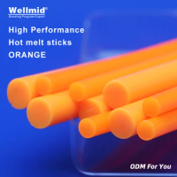 EVA Orange All-Purpose Adhesive Hot Melt Glue Gun Sticks for Kids Adults DIY Sealing Repairing ARALDITE Stereoscopic Drawings