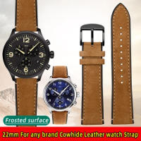 Light brown Cow leather watchband Vintage Frosted surface 22mm For Tissot T116.617 Tag Heuer Hamilton watch strap Accessories