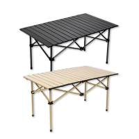【Carries Outdoor】露營桌 蛋捲桌 野餐桌 戶外桌 碳鋼 可折疊 高品質 加贈收納袋(120*60*65cm)