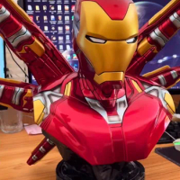 35cm Anime Avengers Iron Man Mk85 Bust Deluxe Edition Figure Exhibition Hall Gk Ornaments Model Toys Mecha Friend Birthday Gift