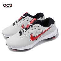 Nike 高爾夫球鞋 Victory Pro 3 Wide NN 男鞋 寬楦 灰 紅 防潑水 可拆釘 運動鞋 DX9028-002