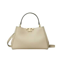 Eleanor Soft Medium Satchel Light Stone Ghw Nude