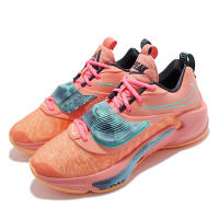 Nike 籃球鞋 Zoom Freak 3 EP 運動 男鞋 明星款 字母哥 避震 包覆 球鞋 粉橘 藍 DA0695-600