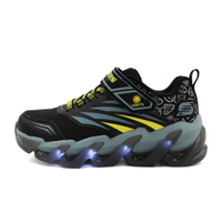 SKECHERS S LIGHTS 燈鞋 DC聯名 魔鬼氈 運動鞋 中童鞋 蝙蝠俠黑 S0670 (407108LBKMT)