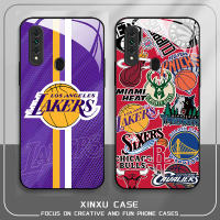For OPPO A8 2019 Los Angeles Lakers LeBron James Stephen Curry Tempered glass phone case Golden Stat