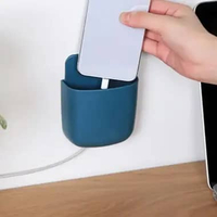 Holder Mini Gantungan Meja Kecil / Rak Gantung Kecil mini untuk remot Ac /Bolpoin Blue