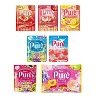 【江戶物語】(特價) KANRO 甘樂 Pure 果實軟糖 三角包 草莓/白桃/檸檬葡萄柚/綜合蘇打/綜合水果 造型軟糖