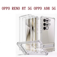 【四角透明硬殼】OPPO RENO 8T / OPPO A98 5G 四角加厚 抗摔 防摔 保護殼 手機殼