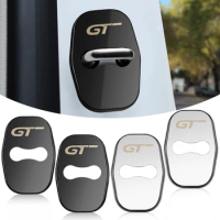4pcs GT Logo Badge Sticker Car Door Lock Cover Protect Case For Peugeot 308 508 2008 3008 4008 508 206 408 Peugeot Accessories