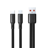 6A Fast Charging Dual Port Type-C Splitter Charging Cable Powered Device Cord Powered Up TYPE-C+TYPE